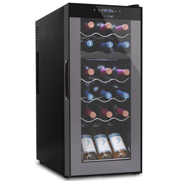 Nutrichef 18Bottles Compressor Wine Cooler Dual-Zo, PKCWCDS188 PKCWCDS188